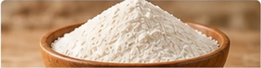 Fine light-colored DLS powder in a bowl